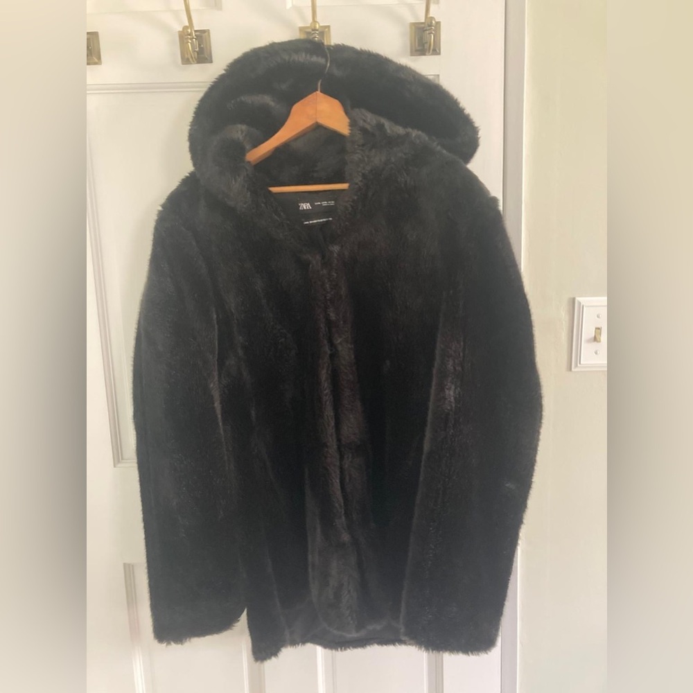 Zara Black Teddy Jacket